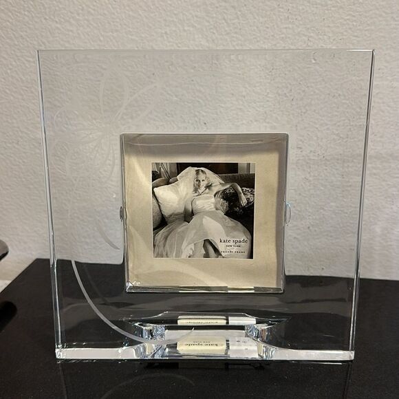 Kate spade New York Belle Boulevard square photo picture frame Crystal NWT - Picture 2 of 14